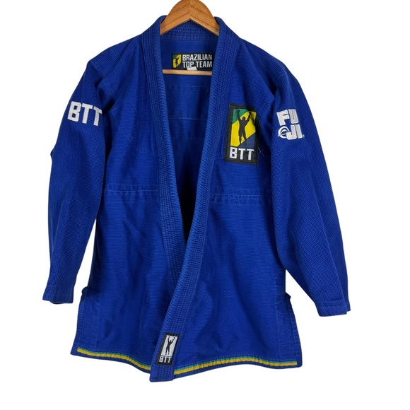 Fuji Brazilian Top Team Jujitsu Gi Adult A1 Blue Heavy Duty Kimono TOP ONLY EUC - Picture 1 of 6